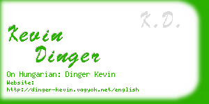 kevin dinger business card